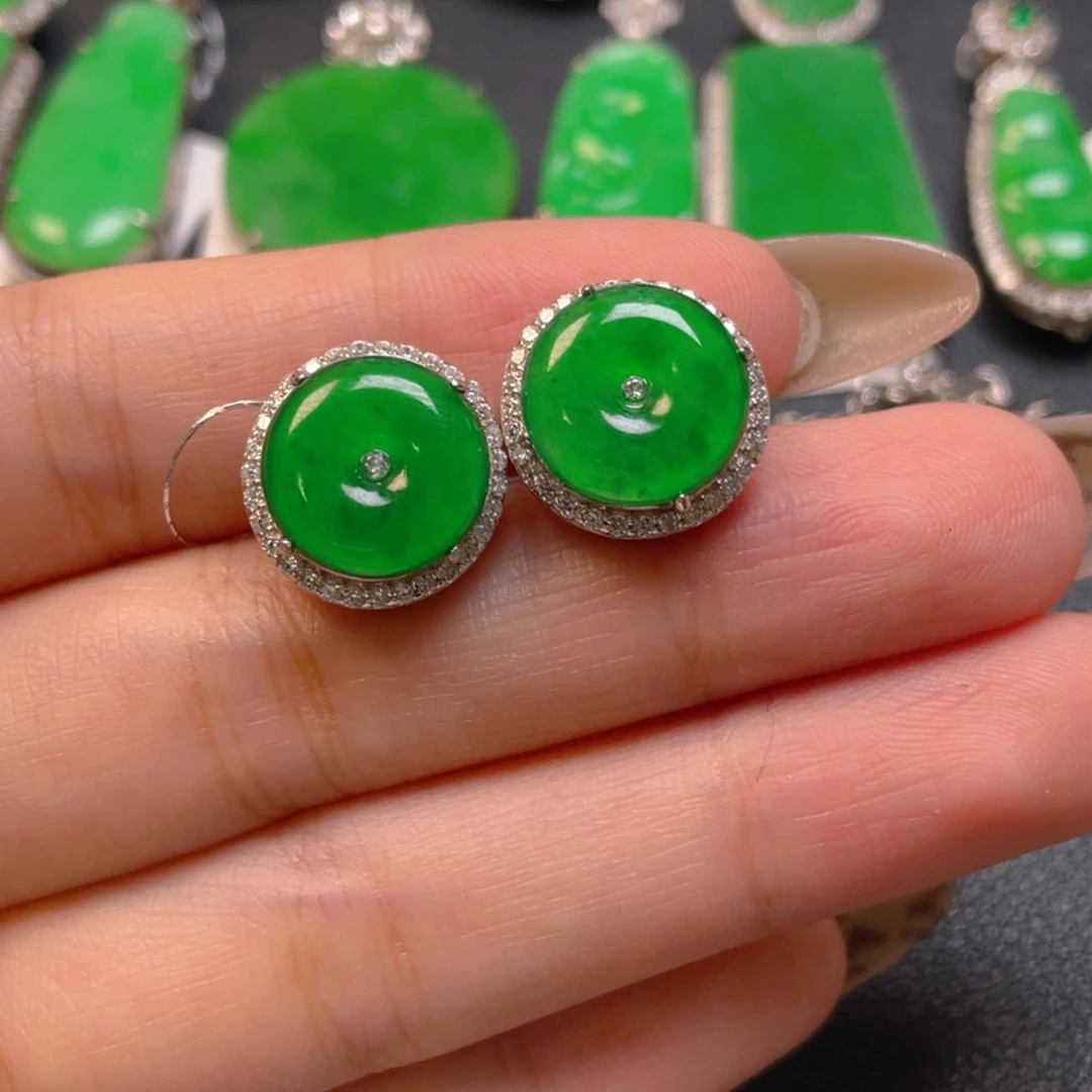 翡翠银S925镶嵌颈饰