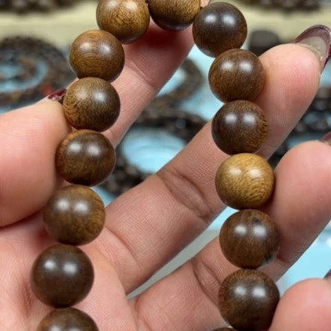 沉香手串吴*少黄棋玉化瘤疤