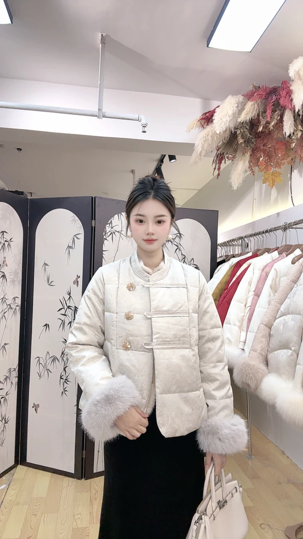 【一笑倾城】高级感冬季显贵新中式国风钻扣加厚棉服外套40款