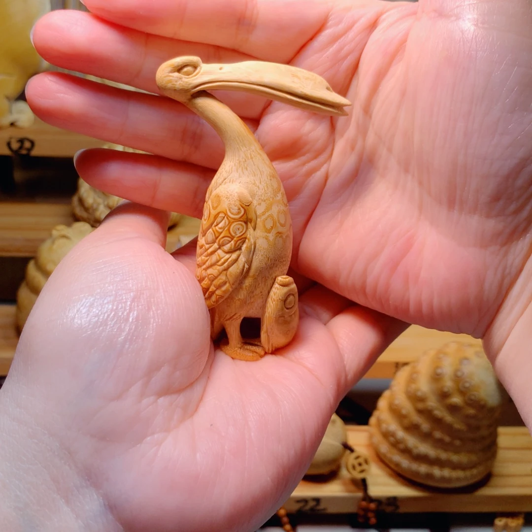 笨***笨竹精工异形竹根鹭鸟纯手工打造