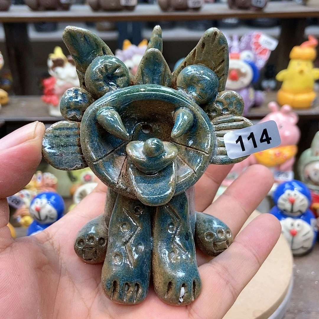 摆件直播间手工抽象陶瓷摆件114