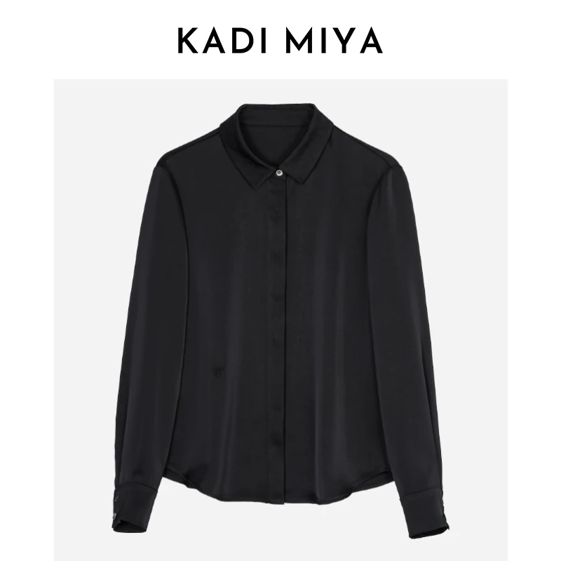 KADIMIYA文艺松弛感简约气质纯色衬衫通勤高级感衬衣女