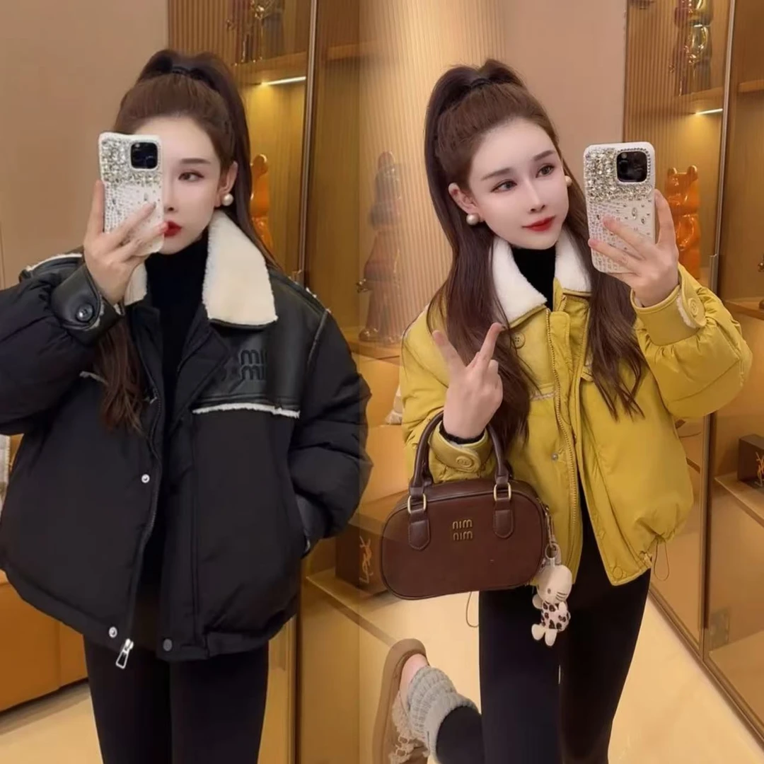 紫哥ZIGE欧韩拼接领加厚外套YN#9919