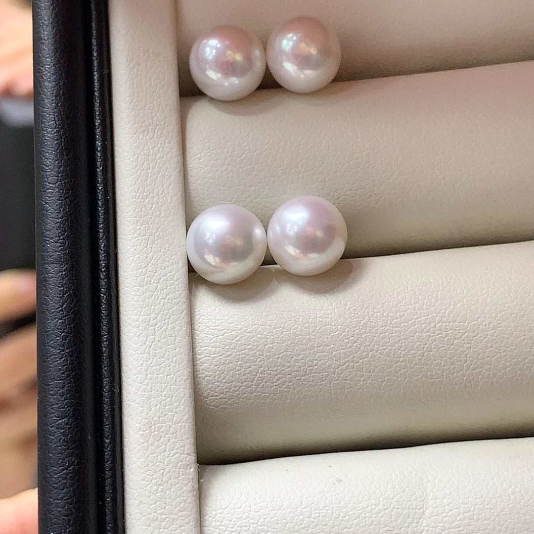 淡水珍珠耳饰银S925镶嵌