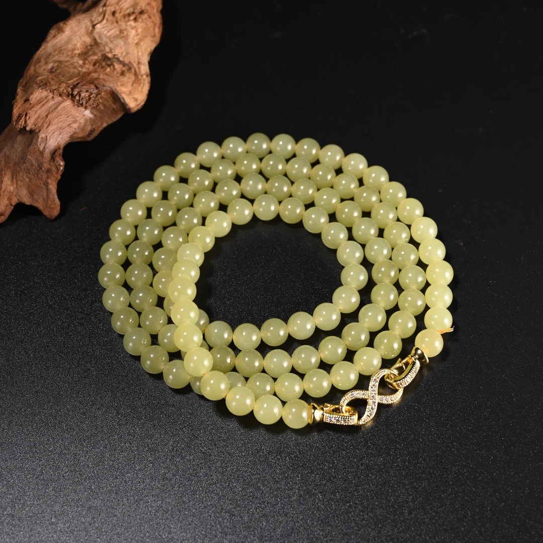 Lot8847 2511040059和田玉黄玉项链/保利