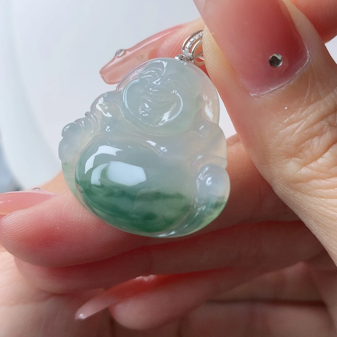 【闪购商品】翡翠18K金镶嵌吊坠(赠链)