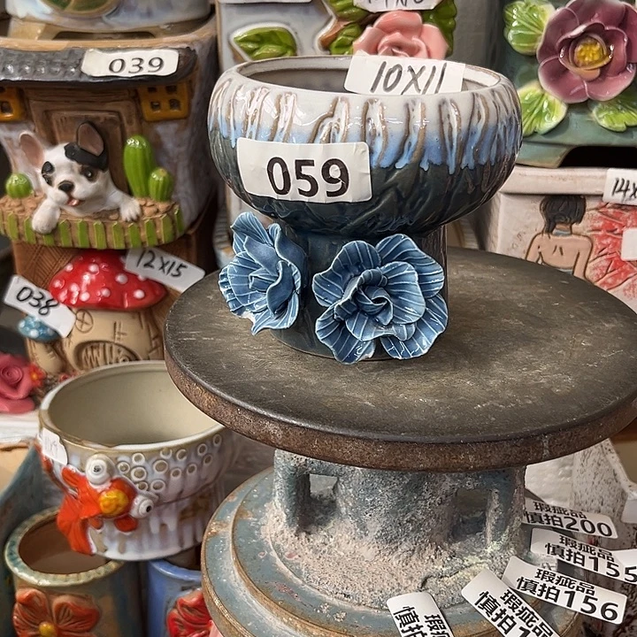 粗陶材质多肉花盆