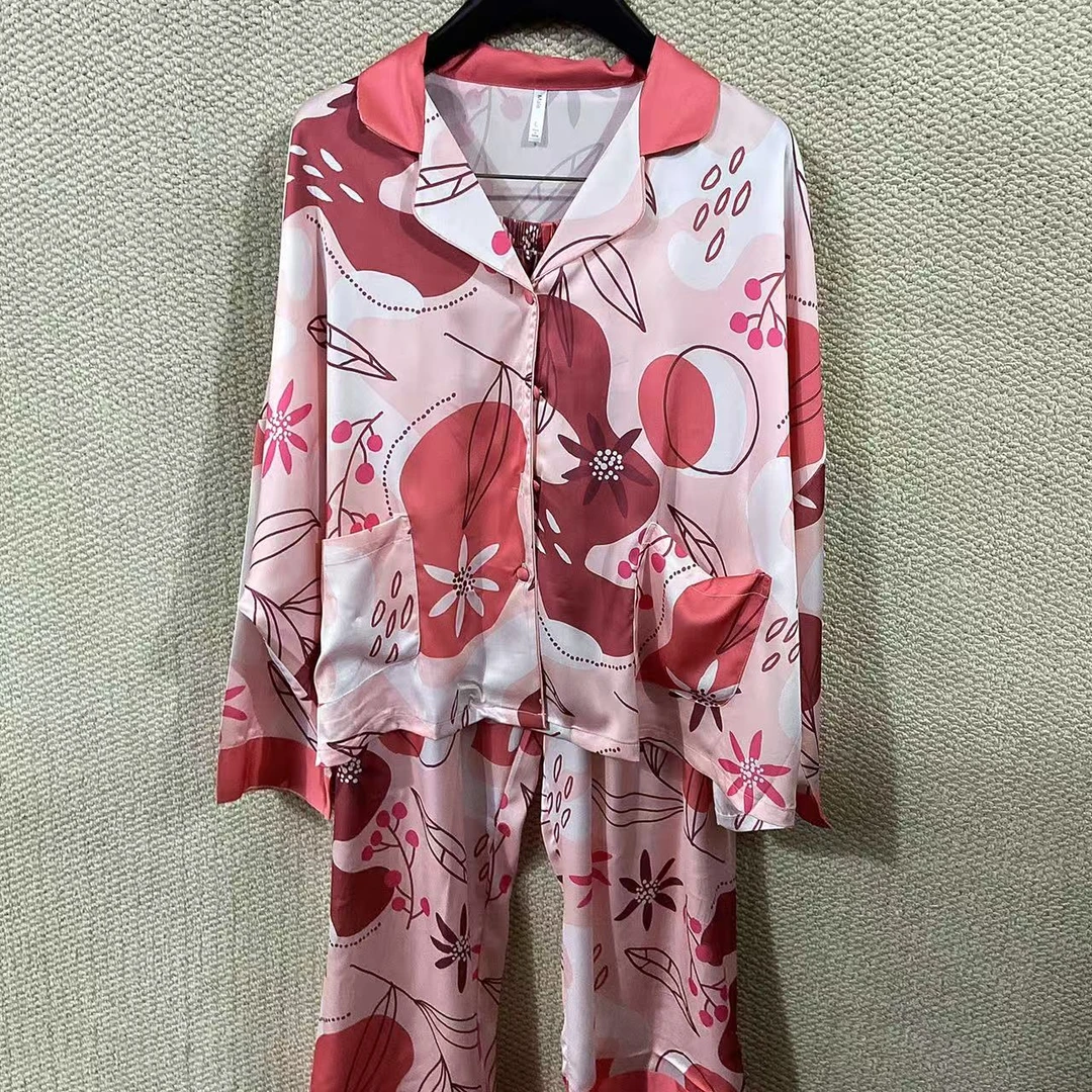 409/3782/125 睡衣女长袖春秋夏季两件套装家居服