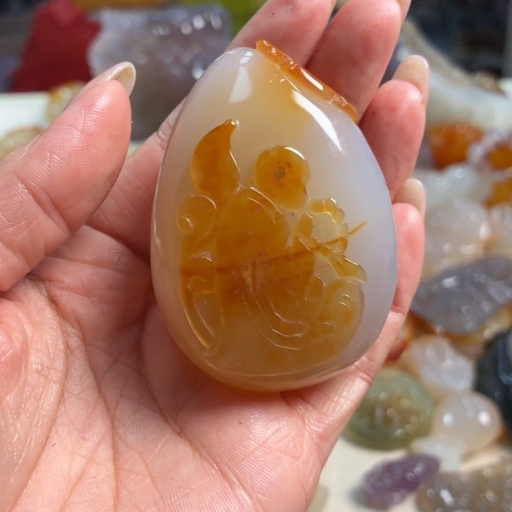 玛瑙/玉髓未镶嵌吊坠(不含链)