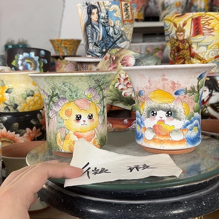 景德镇手绘花盆最高性价比厂家