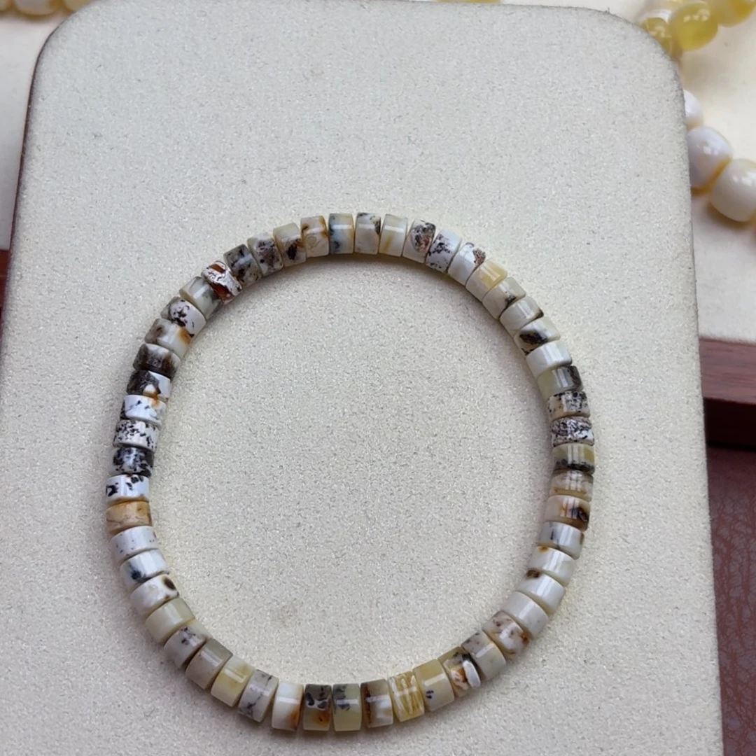 一***团未镶嵌蜜蜡手链5.7mm药片