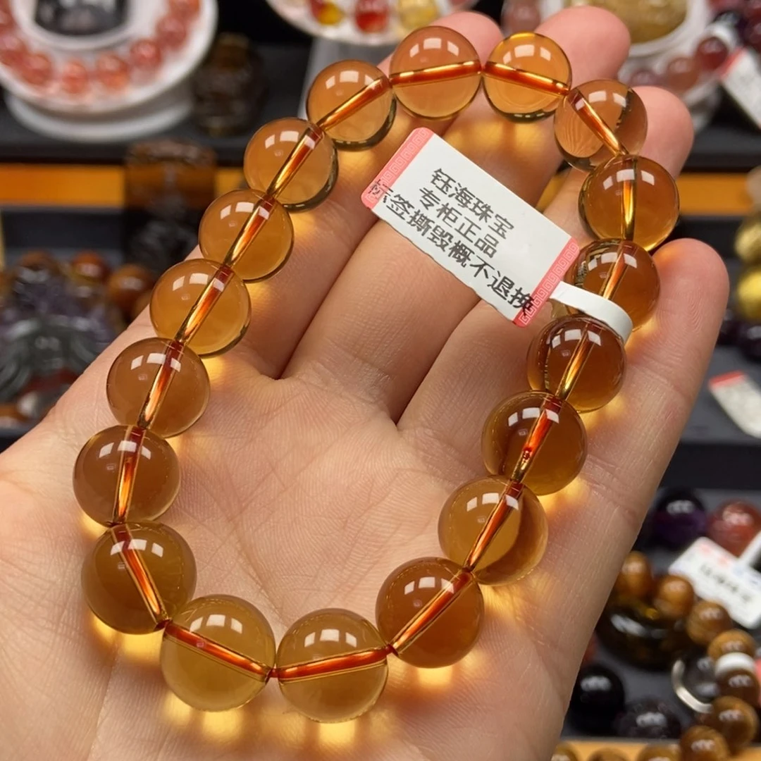 水晶黄水晶手串未镶嵌12.5mm