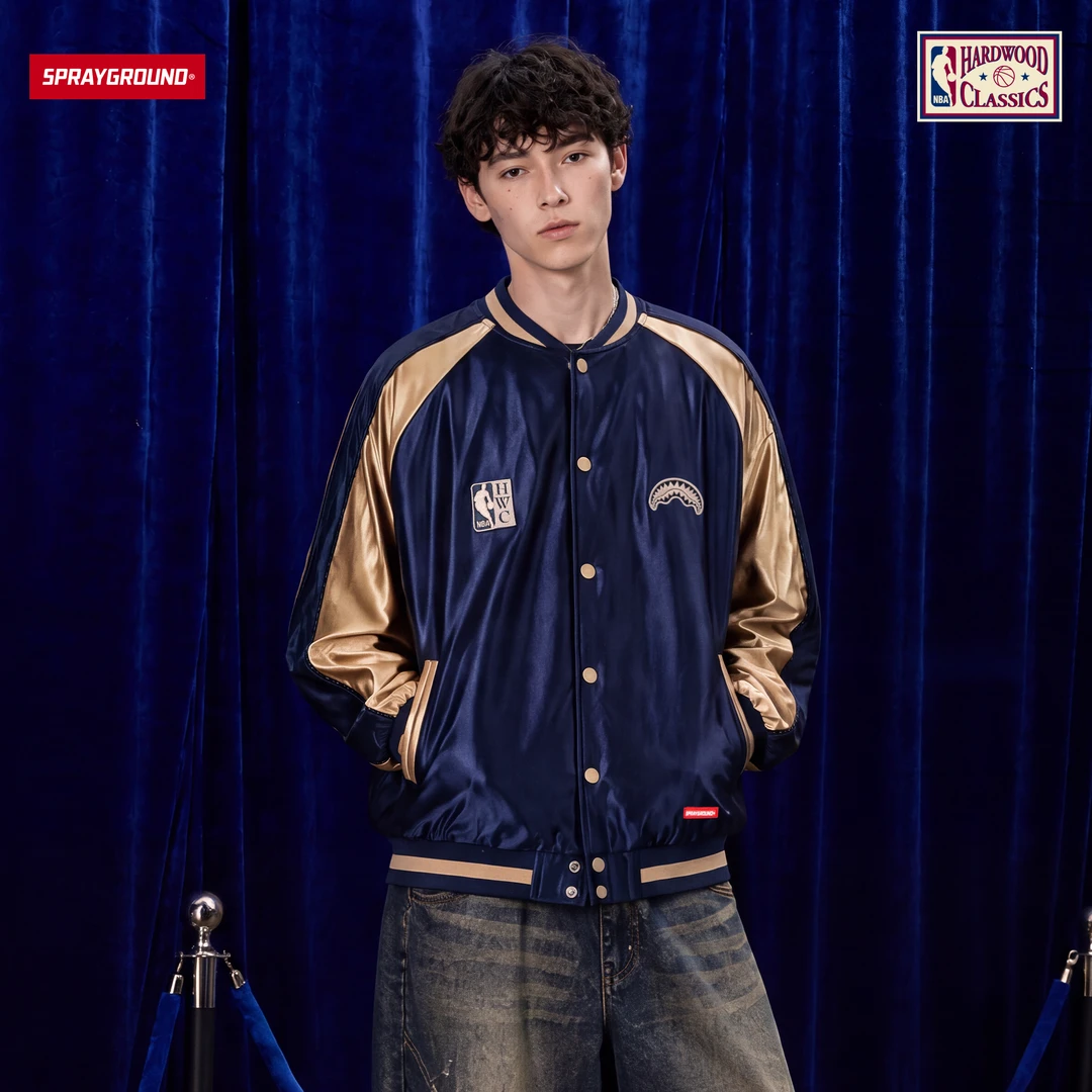 SPRAYGROUND I NBA HWC联名系列鲨鱼嘴夹克复古美式HD NE231142