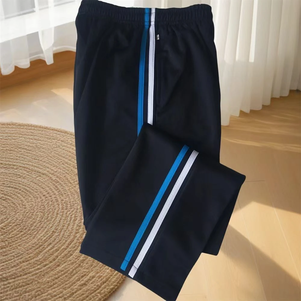 蓝白条校服运动裤
