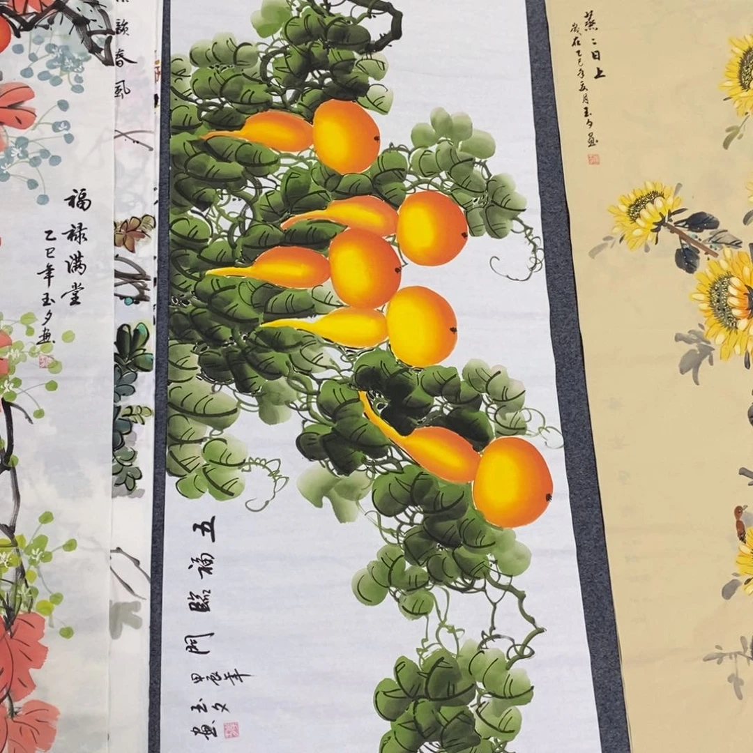 国画尺寸140✖️70四尺手绘画
