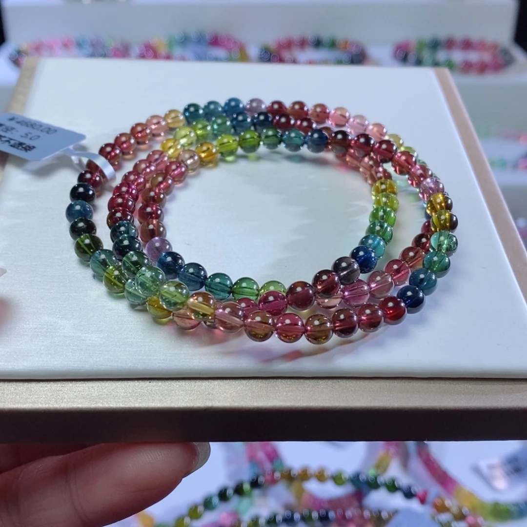 碧玺手链未镶嵌H****a三圈帝王色