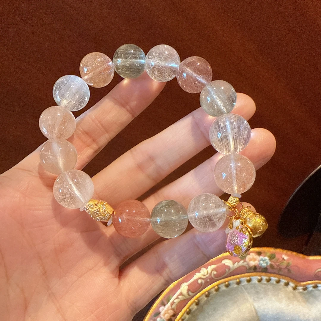 Q118兔毛水晶未镶嵌手串303