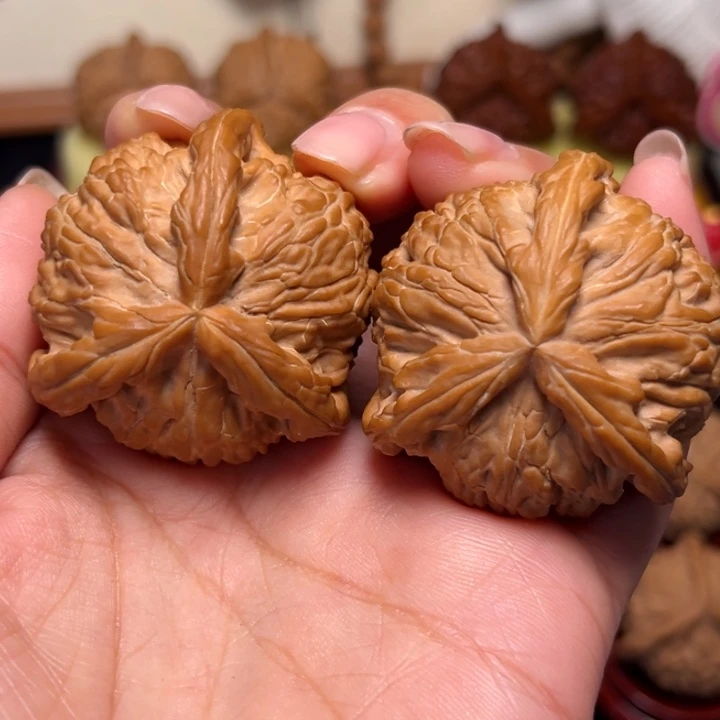 吊坠文玩核桃44尺粗筋白奔