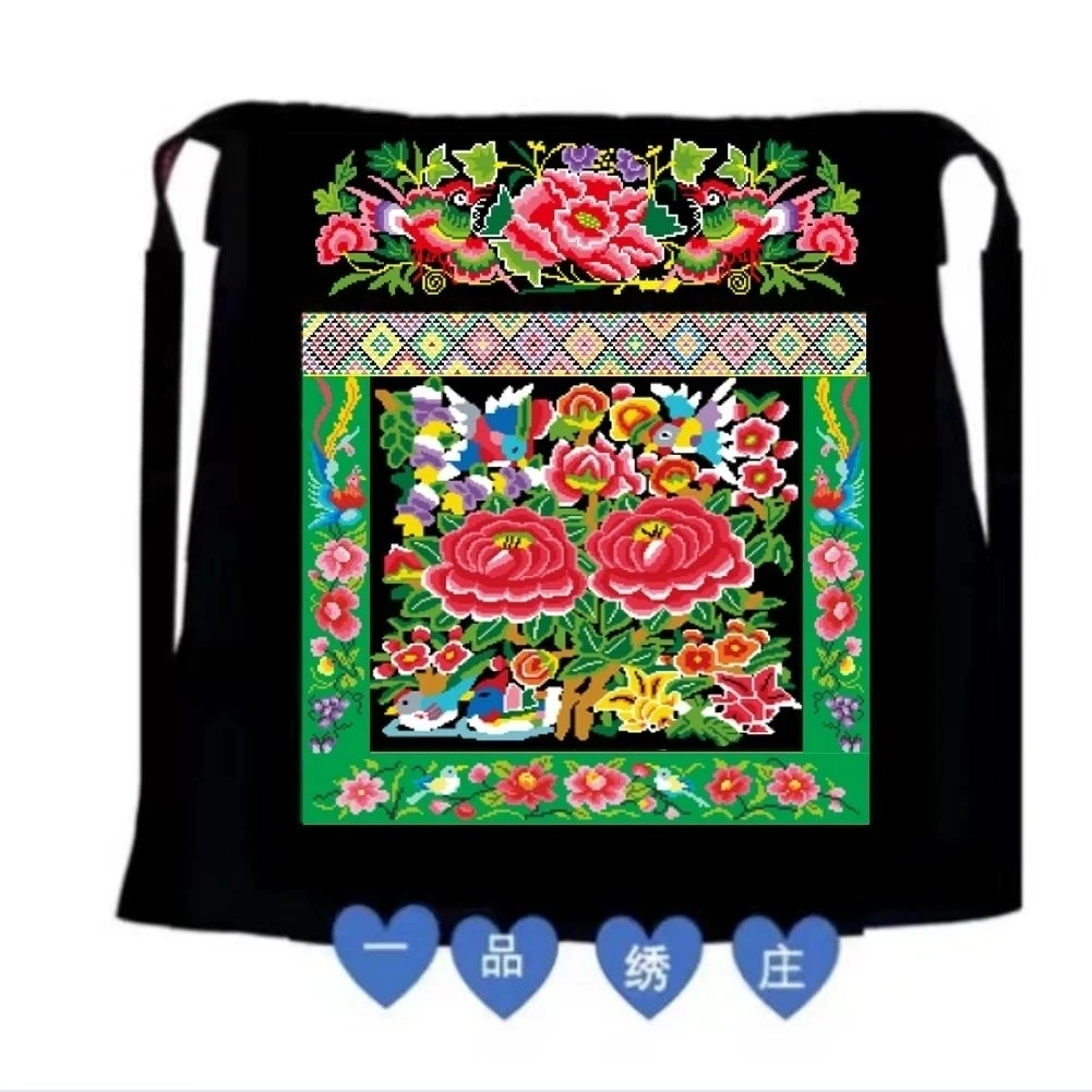 套装  未镶边  印花十字绣自己绣背带