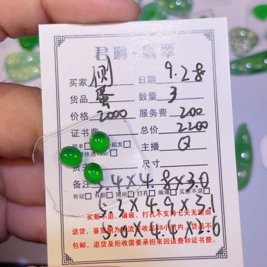 侧***面翡翠未镶嵌颈饰裸石