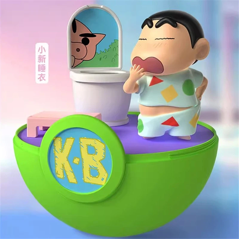 依依【拆盒】蜡笔小新场景摆件系列扭蛋款 潮玩盲盒代拆