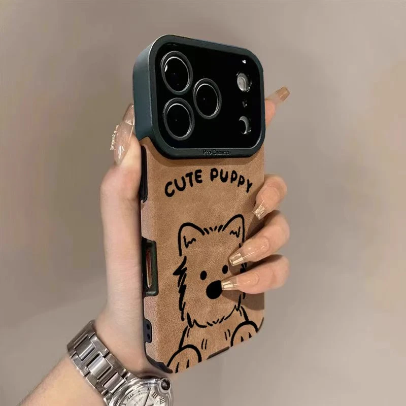西高地小狗适用苹果17promax手机壳iphone16pro简约苹果15pro创意