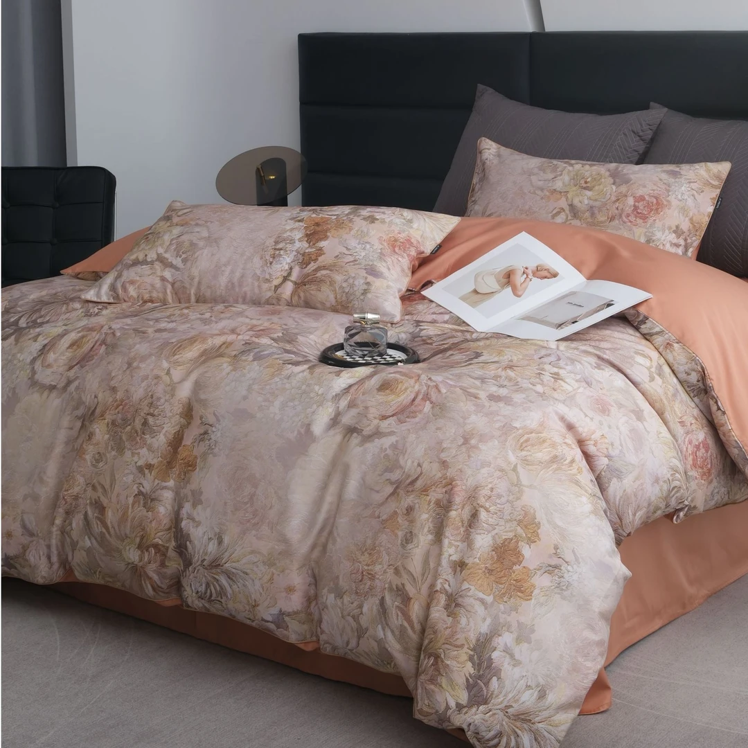 C7788 纯棉滚绳活性数码印花100s标准四件套 梵耐200*230轻奢