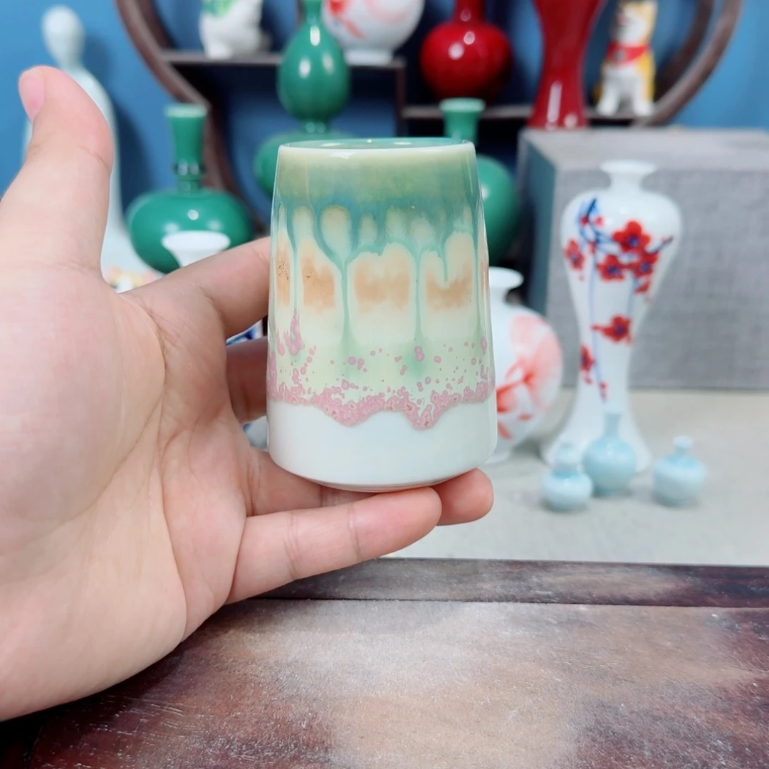 陶瓷手工小花器摆件