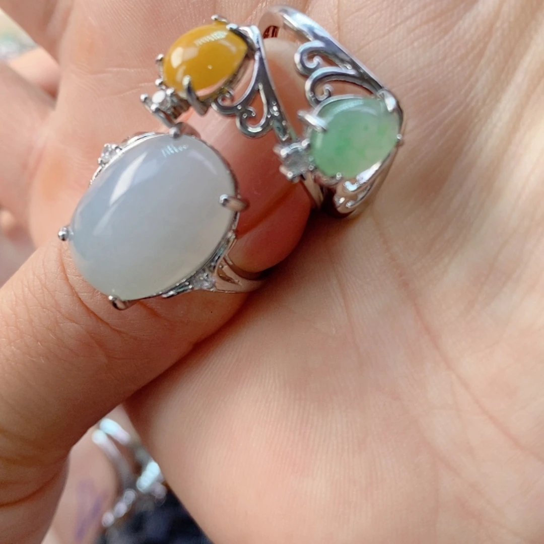 暖***～翡翠未镶嵌戒指缅甸