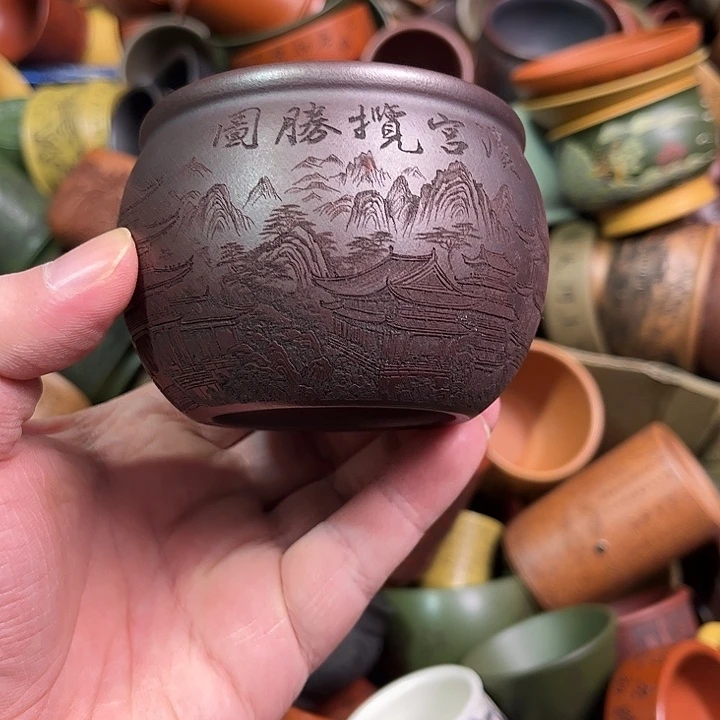 紫砂茶杯全手工紫砂主人杯