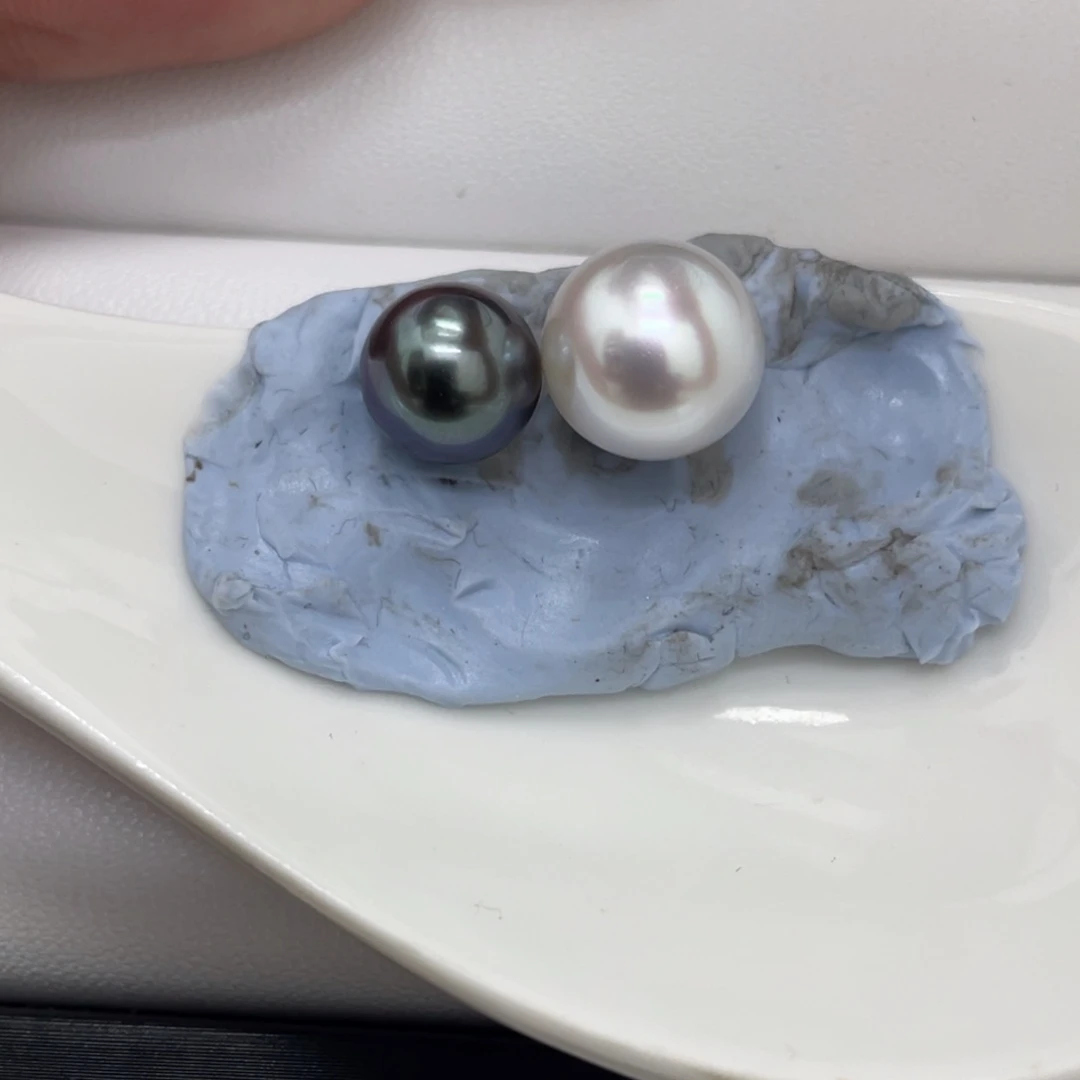 定制海水珍珠裸珠未镶嵌海水澳白大溪地9-11mm