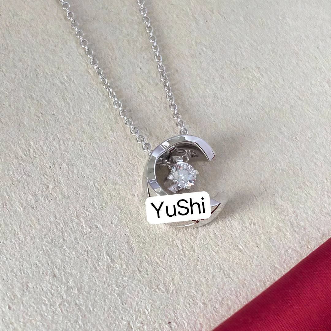 水冰月项链设计轻奢气质 8476