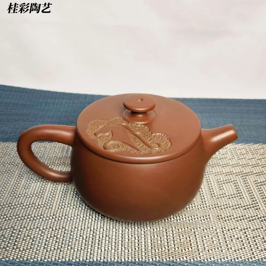 汉瓦壶广西钦州坭兴陶茶壶汉马汉瓦壶原矿紫泥手工泡茶壶自用送礼