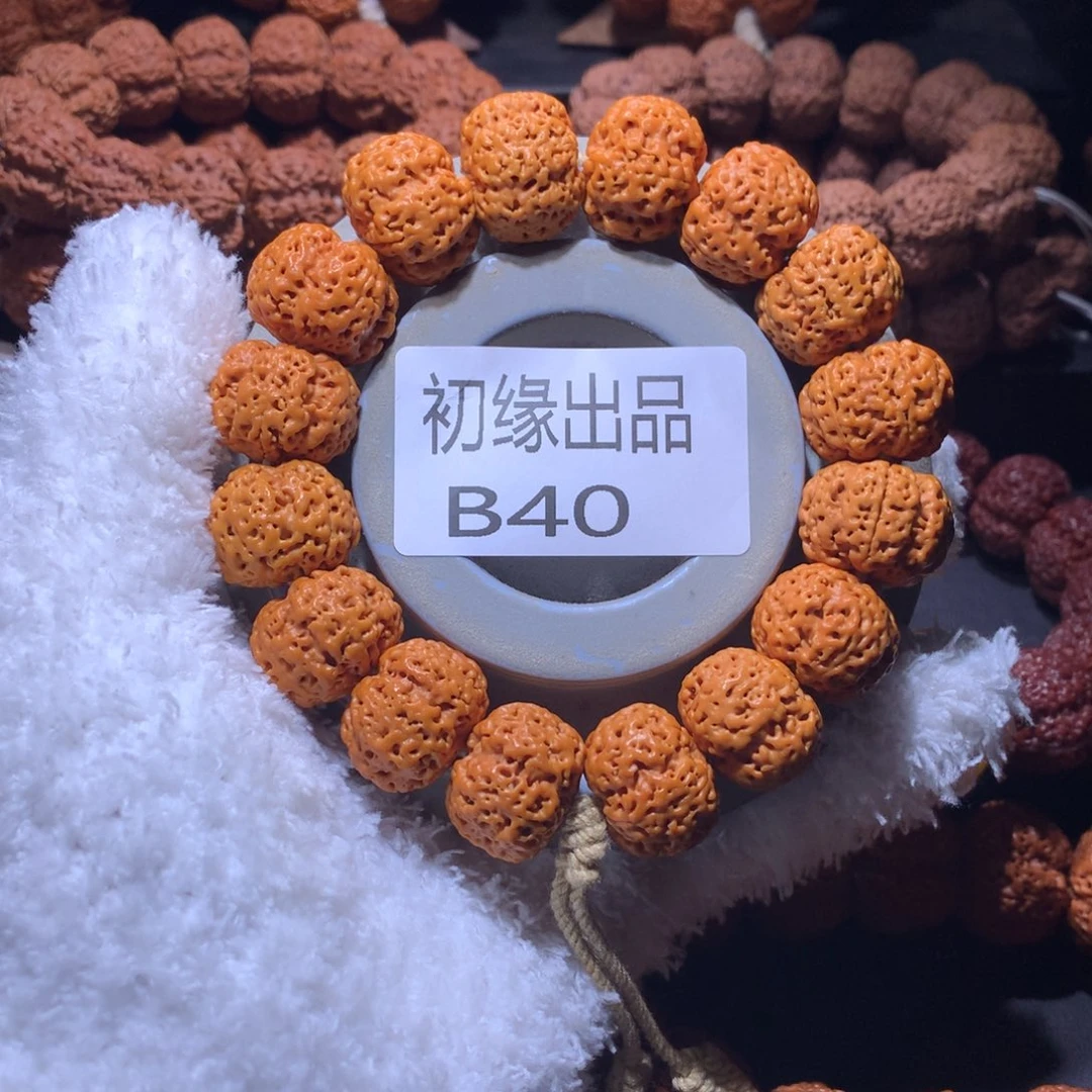 金刚菩提手串21尺梁金秋纽扣头货