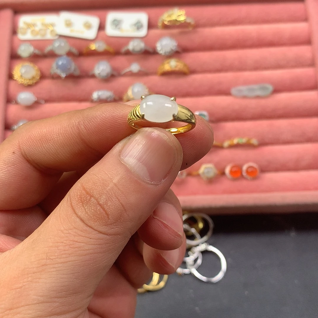 有****翡翠银S925镶嵌戒指20