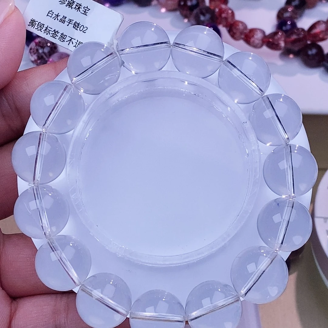 未镶嵌手链水晶白水晶14+m