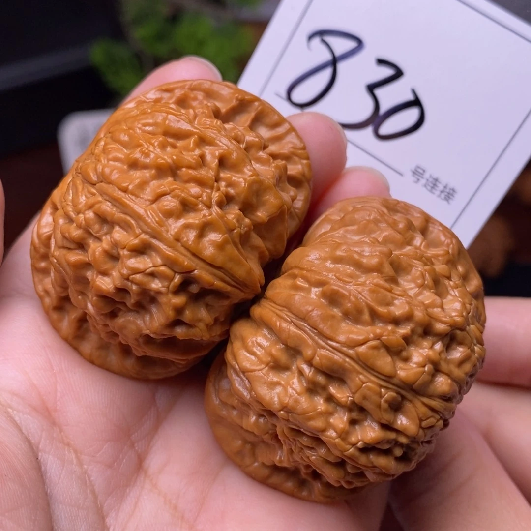 把件文玩核桃830闷尖白狮子头4.9