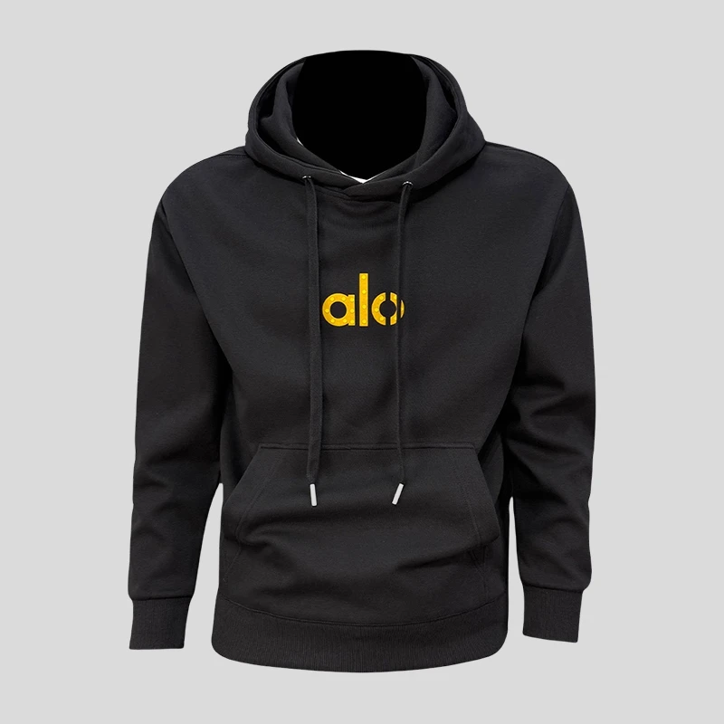 ohmmayby印花连帽卫衣男春秋季新款潮牌修身时尚休闲青年潮流