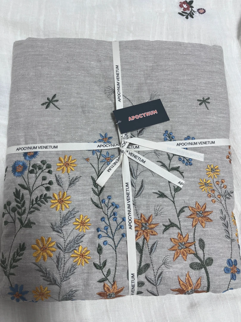 100%汉麻重工刺绣双人床单230*250（1.35kg）