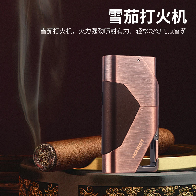 新款雪茄打火机创意打火机男士手工复古个性防风便携刻字高档经典