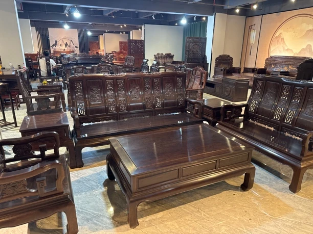 黑紫檀实木沙发万字王豪华大料定金