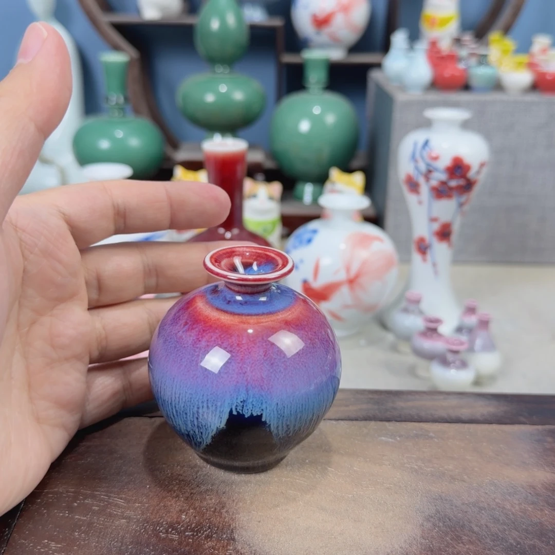 陶瓷手工小花器摆件