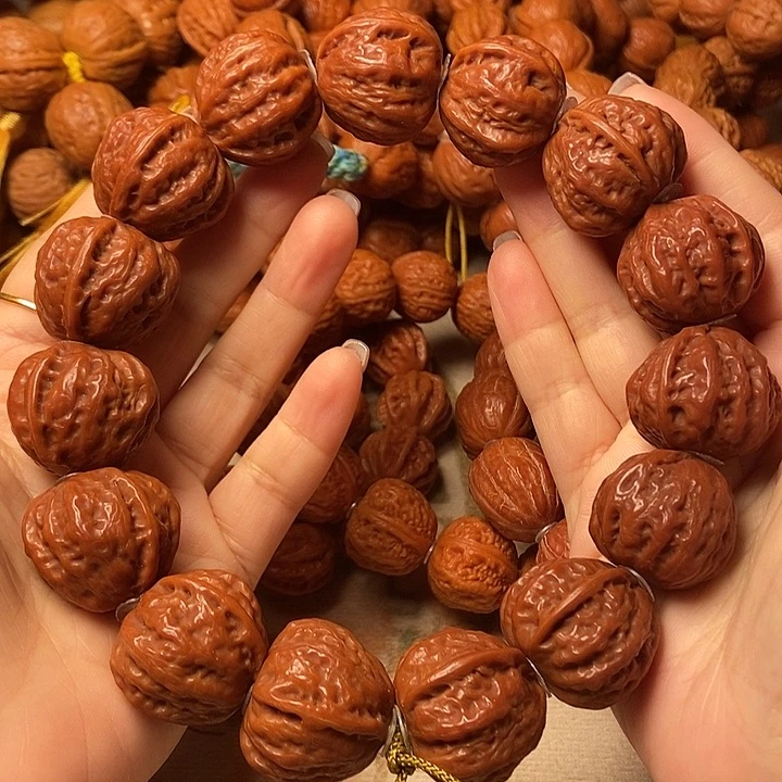 文玩核桃手串粗筋方蹲