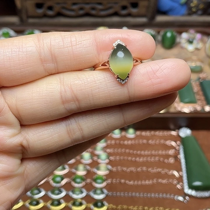 和田玉（碧玉）银S925镶嵌吊坠(赠链)