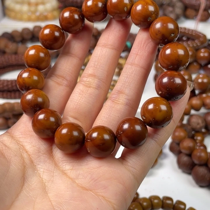 紫金鼠手串14.5尺寸紫金鼠光珠（反油）