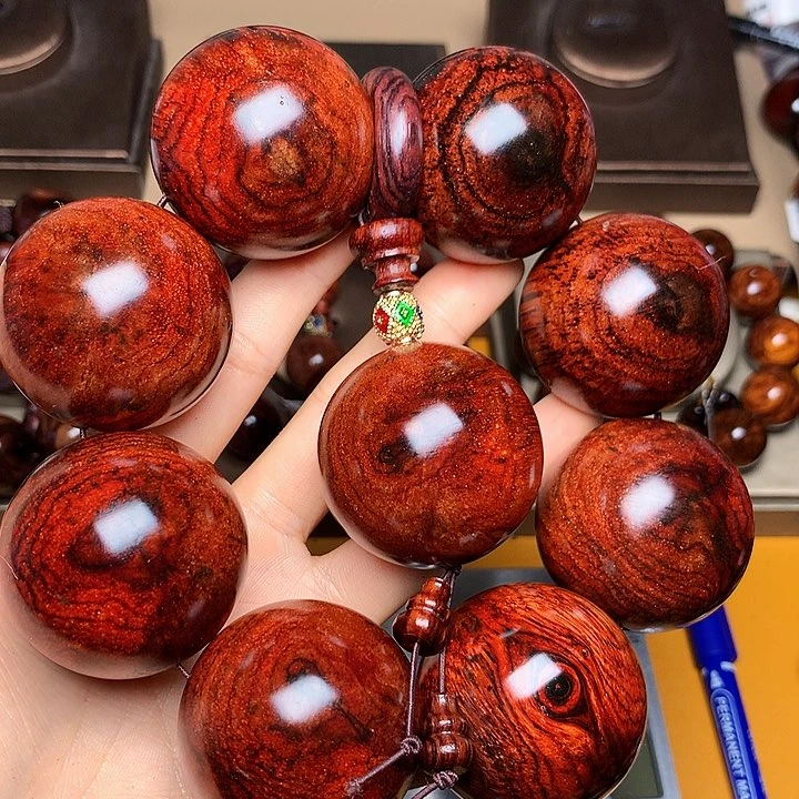 花梨木类手串/手链黄花梨风化料老挝花梨土埋料3.0