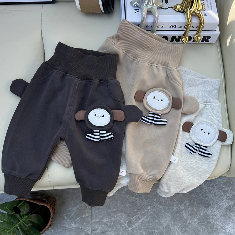 宝宝春秋PP长裤新款童装男女童婴儿宽松休闲运动裤子儿童卡通衣服