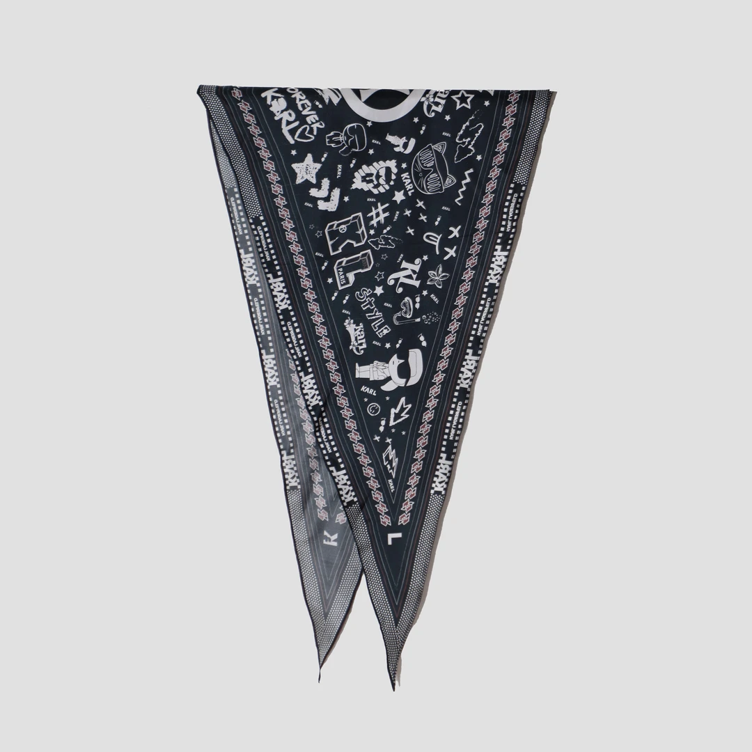 设计款字母涂鸦丝巾DLLFY5457