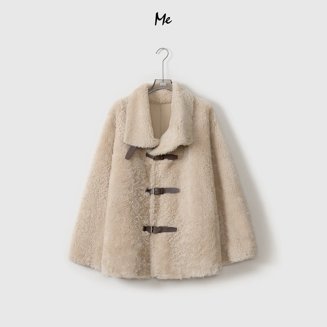 ME【收藏家】羊皮毛一体可翻立领一手长高端皮草外套MEQA3570
