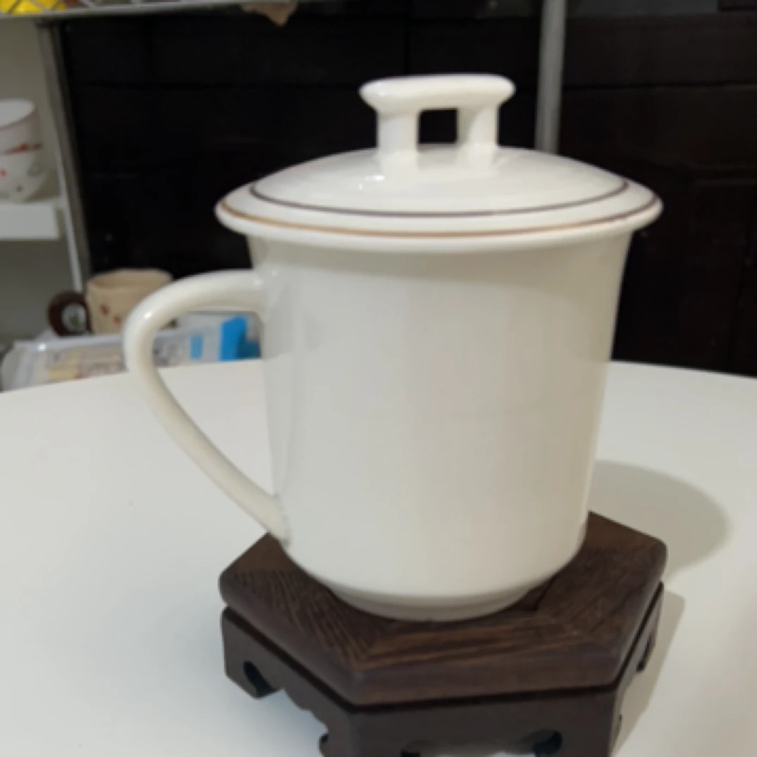 白瓷马克杯杯高温烤花中国风